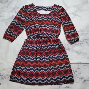 BeBop Red/White/Blue Print Dress